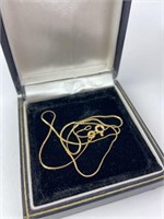 14K Gold Necklace Chain Italy 1.4g