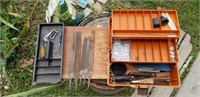 tool box with allen wrenches, files, and assorted