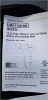 Craftsman Li-ion cordless 3/8 in reversible drill,