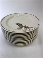 Shenango China Anchor Hocking Pheasant Plates