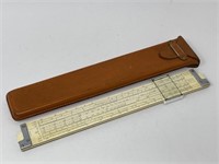 Vintage Drafting Slide Rule W/Leather Case