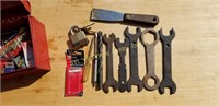 westcraft toolbox w/ wrenches, screwdrivers, and