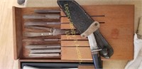 large lot of knives