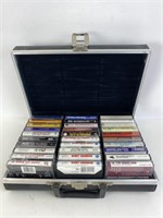 Vintage Cassette Case W/Jazz/Bluegrass Cassettes
