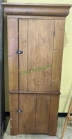 Antique country pine cabinet with two doors,