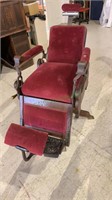 Antique August Kern Oak barber chair, from St.