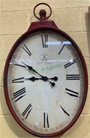 Extra large oval wall clock, café Des Marguerites