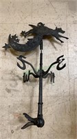Large metal weathervane, Cow jumped over the moon