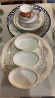 About 25 miscellaneous China plates, bowls, three