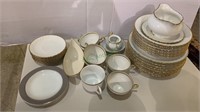 30 piece gold rim china set, from Germany, with