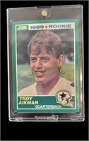 Troy Aikman rookie card 1989 quarterback Dallas