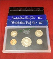 Coins, 1971 1970 to 1975 proof sets.(1178)