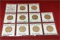 Coins, 10 Sacajawea dollars, uncirculated, 2010