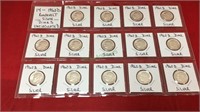 Coins, 14 1962D Roosevelt silver dimes,