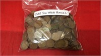 Coins, bag with over 500 wheat pennies.(1178)