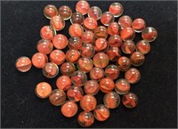 One bag cat’s-eye red marbles.(1311)