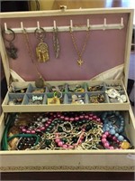 Large jewelry box filled costume Jewelry