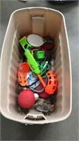 Bin of Outdoor Youth Toys