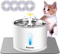 Cat Water Fountain Stainless Steel, LED Indicator