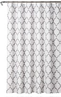 Lush Decor Gray Bellagio Fabric Shower Curtain,