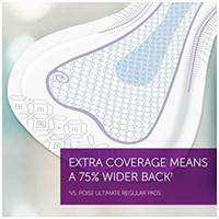 Poise Overnight Incontinence Pads, Extra Coverage,