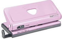 Rapesco Adjustable, 6 Hole Paper Punches, Pink