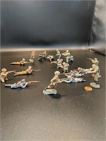 VINTAGE RARE toy soldiers 1930-40's wire & Clay