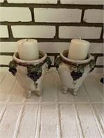 2 Vases With Candles.