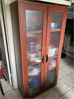 Storage Cabinet With Glass Doors