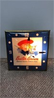 Bubble glass clock advertising Buster Brown