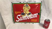 Vintage porcelain sunbeam bread sign