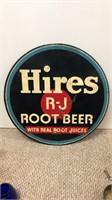 Original old 24 inch round Hires root beer sign