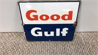Good Gulf porcelain pump sign