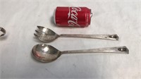 Sterling silver salad fork and spoon 6.5 ounce