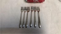 6 sterling silver cocktail forks 3.9 ounces