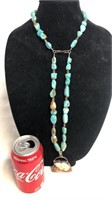 Sterling silver and turquoise necklace with a
