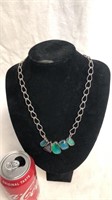 Sterling silver and gemstone necklace