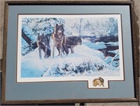 Signed Richard Luce Wolf Artwork