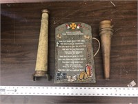 BRASS FIRE NOZZLES AND PLAQUE