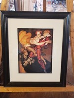 17X20" - FRAMED ART - DANCERS AND PIANIST