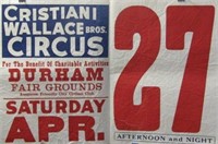 Cristiani Wallace Bros Circus Poster Durham NC