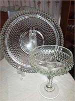 VINTAGE SERVING PLATTER AND CANDY DISH