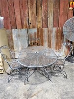 Wrought-iron Patio table and 4 chairs