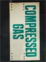 Vintage Metal Compressed Gas Sign
