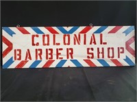 Wooden Hand painted Barber Sign