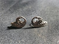 Steeling Silver Screw on Back Earrings