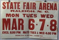 State Fair Arena Circus Poster Raleigh NC