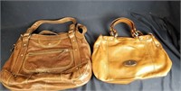 Pair Of Leather Ladies Fossil Purses