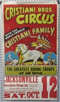 Cristiani Bros Circus Jacksonville NC Poster