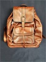 Vintage Style Fossil Leather Backpack